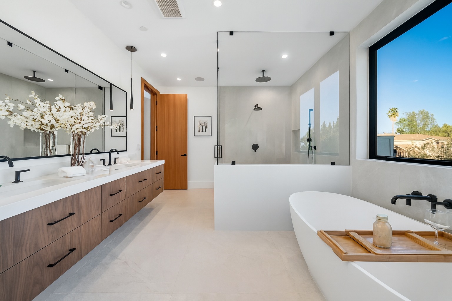BathSelect luxury bathroom with touchless soap dispensers